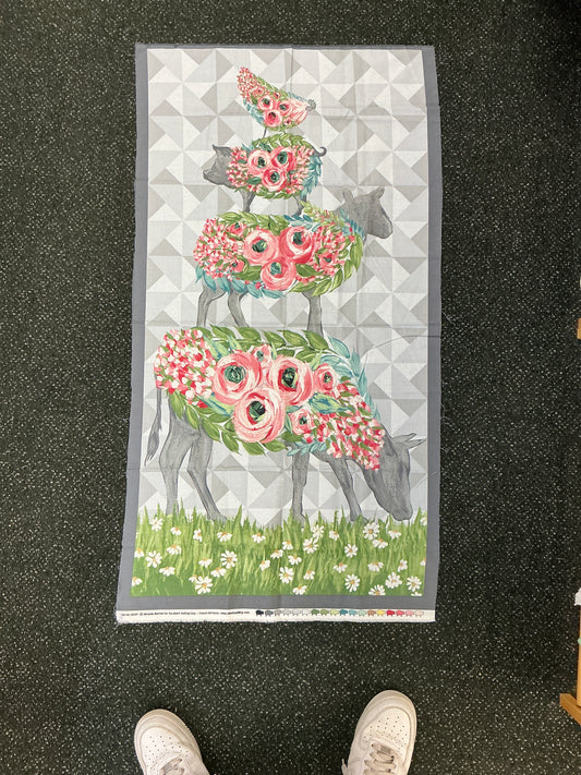 Panels-floral animals panel