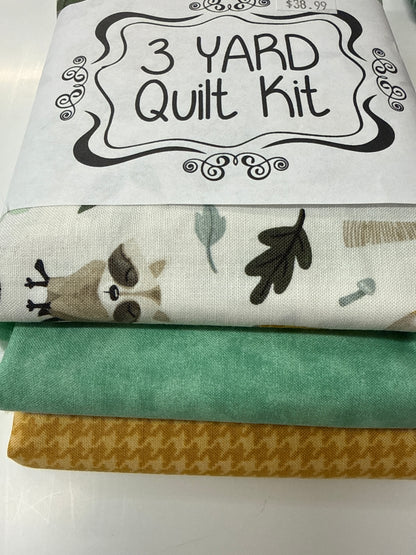 3 yard Quilt Kit Woodland Animals