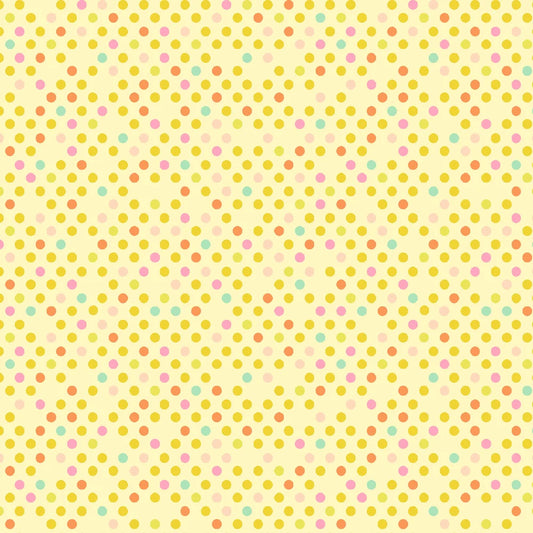 Benartex Dazzle Dots 2 Confetti Drop Light Yellow