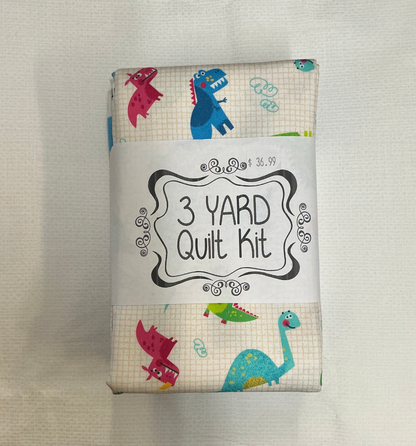3 yard quilt kits-Dinosaurs