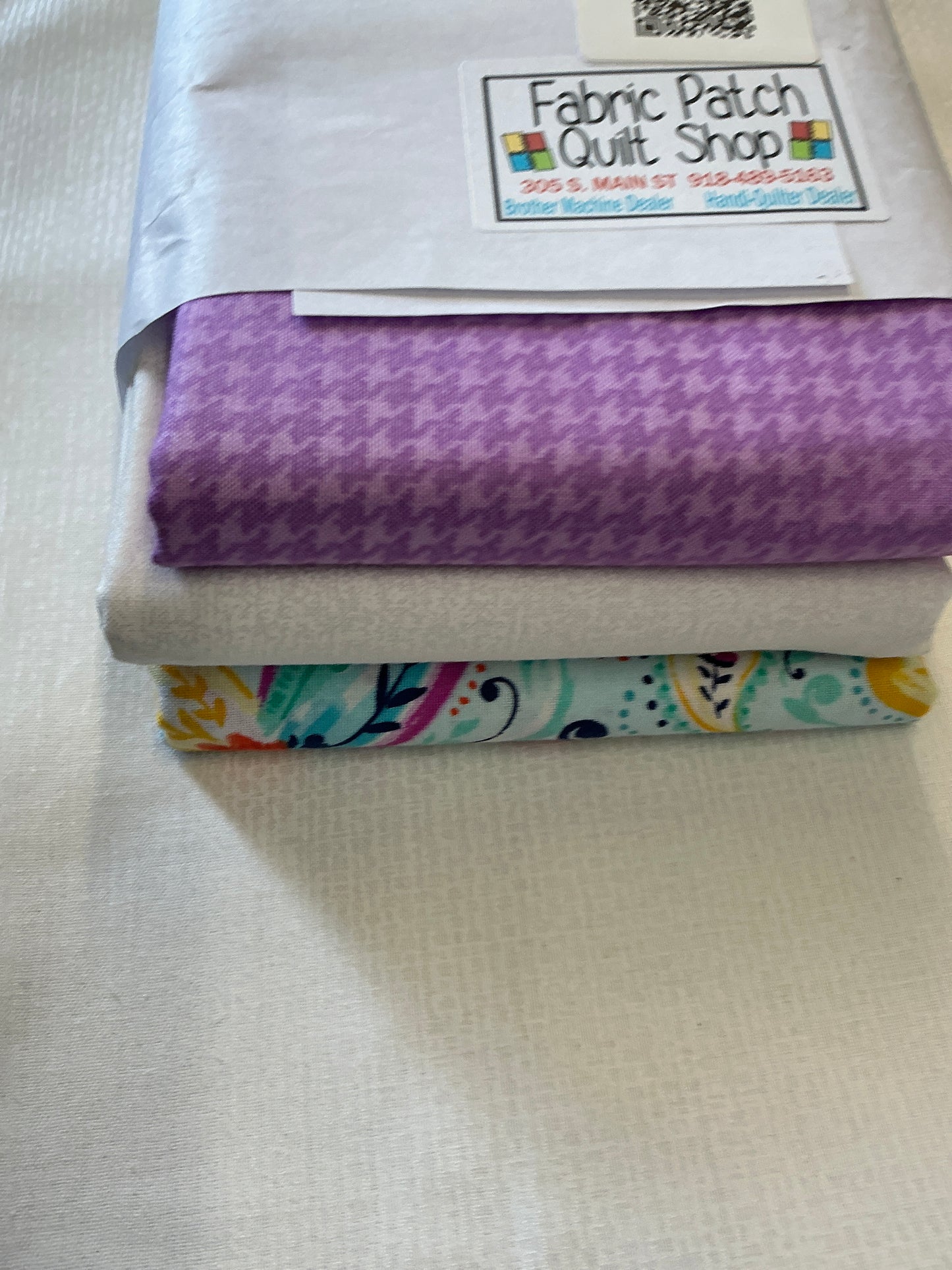 3 yard quilt kits~blue background colorful floral