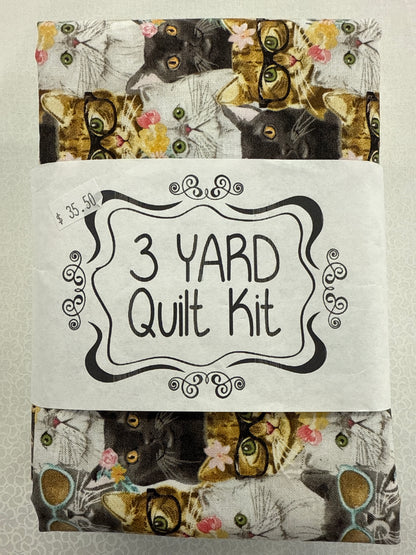 3 yard quilt kit, cats