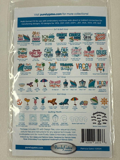 Purely Gates Mylar Cruise BON VOYAGE