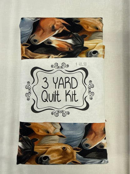 3 yard quilt kit horses 1