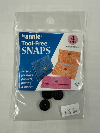 ByAnnie Tool-Free Snaps      Antique Brass