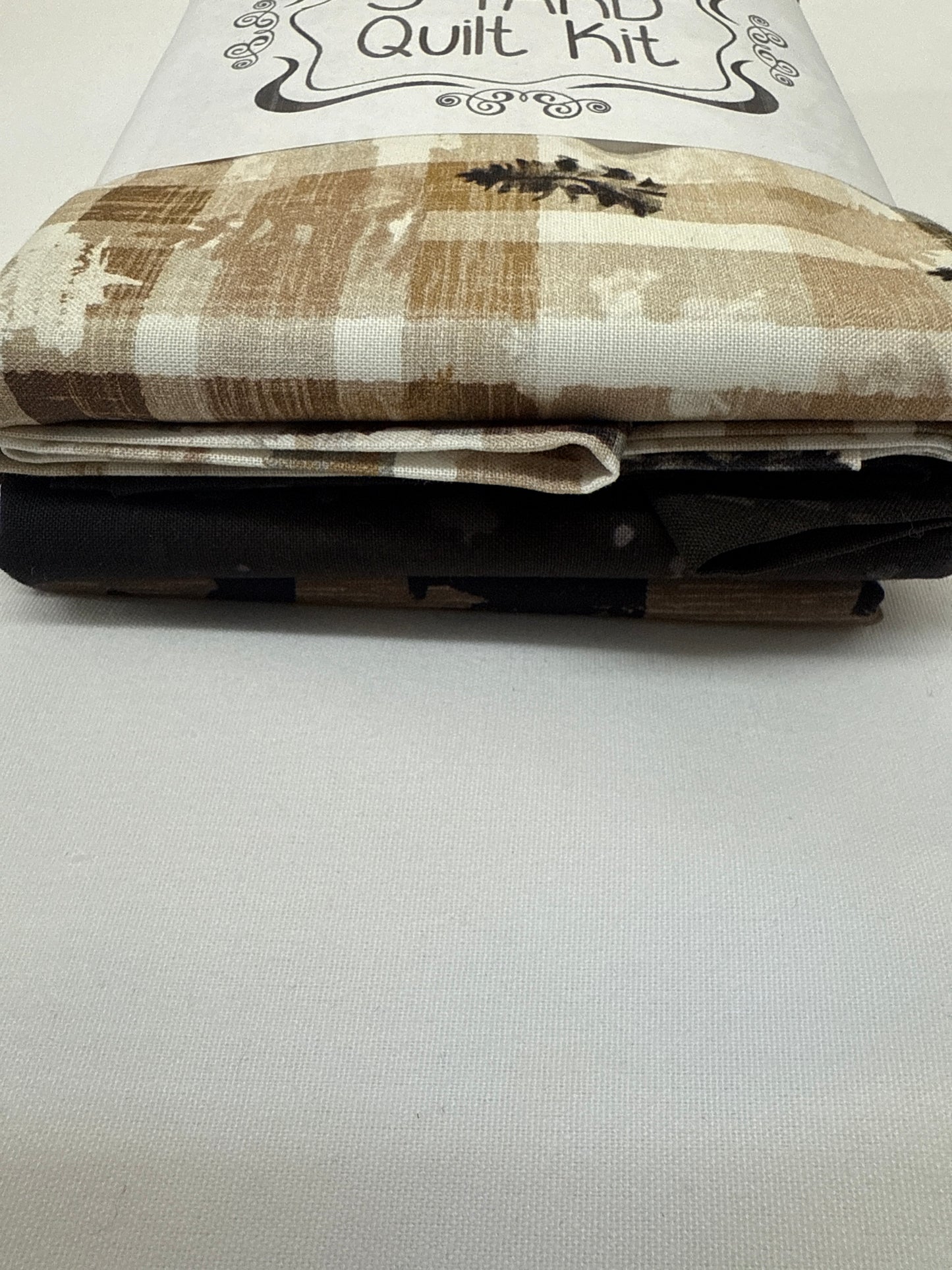 3 yard quilt kit deer bear elk black and tan