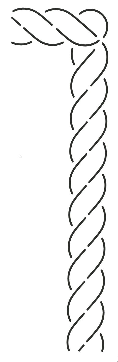 Quilt Stencil Cable Border Design