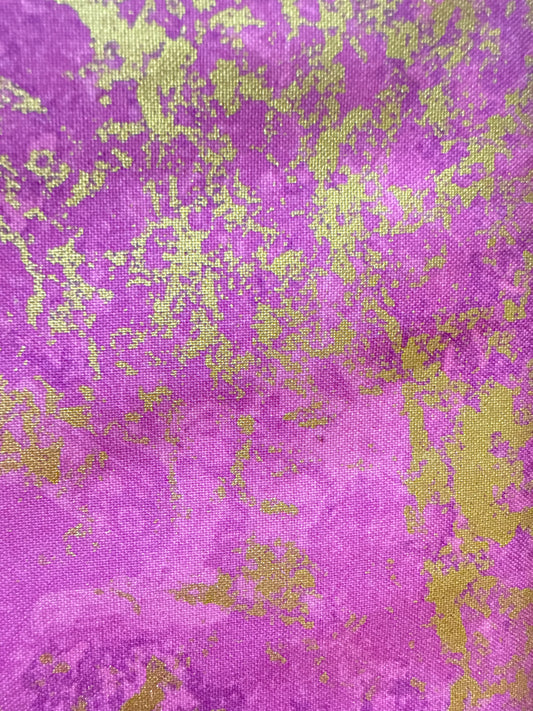 Metallic studio, pink and gold fleck