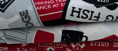 3 yard quilt kits-Outdoors White & Red