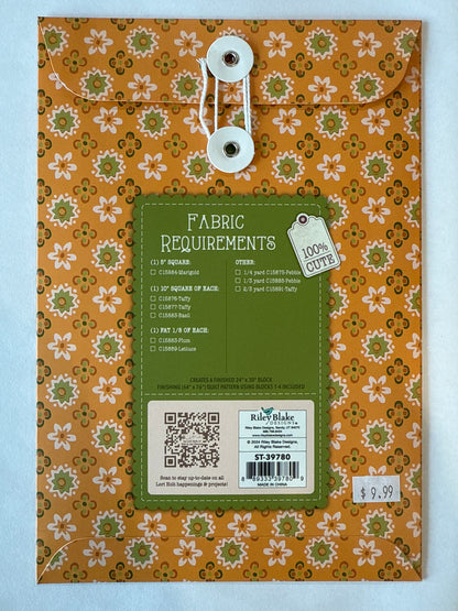 Peace & Plenty Quilt Seeds block by Lori Holt flower basket no.1