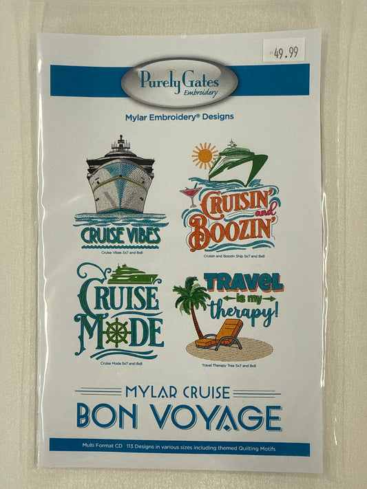 Purely Gates Mylar Cruise BON VOYAGE