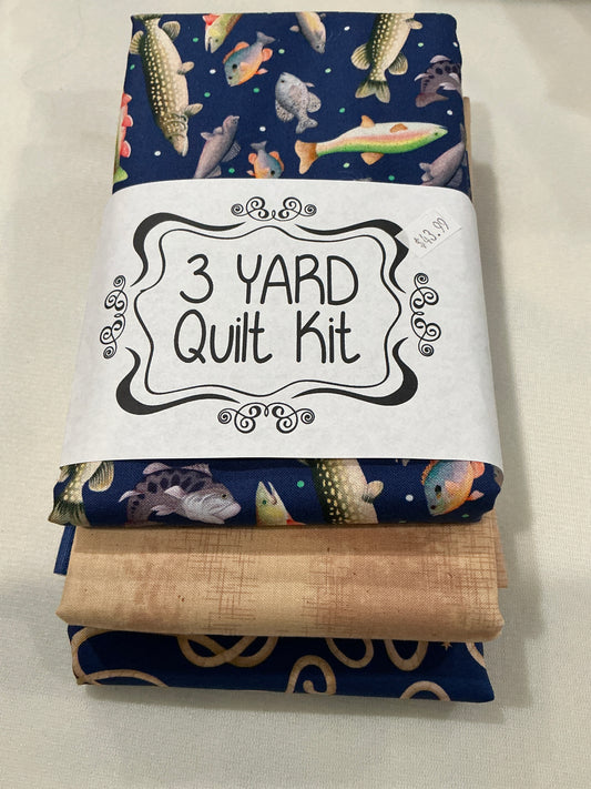 3 yard quilt kit fish