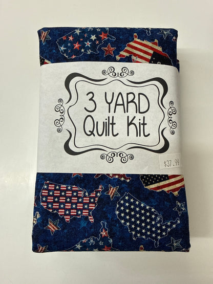 (Copy) 3 yard Quilt Kit Patriotic