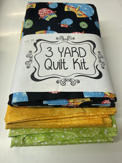 3 yard Quilt Kit Owls