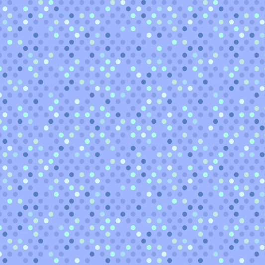 Benartex Dazzle Dots 2 Confetti Drop Periwinkle