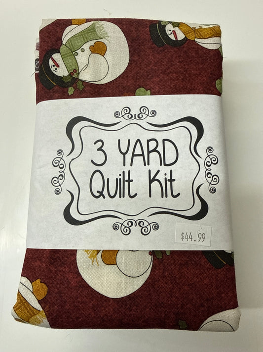 3 yard Quilt Kit Snowman