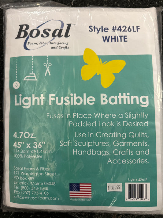 Light fusible batting BOSAL style #426lf