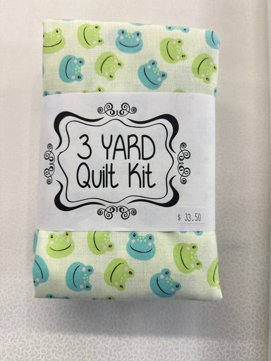 3 yard quilt kit baby frogs