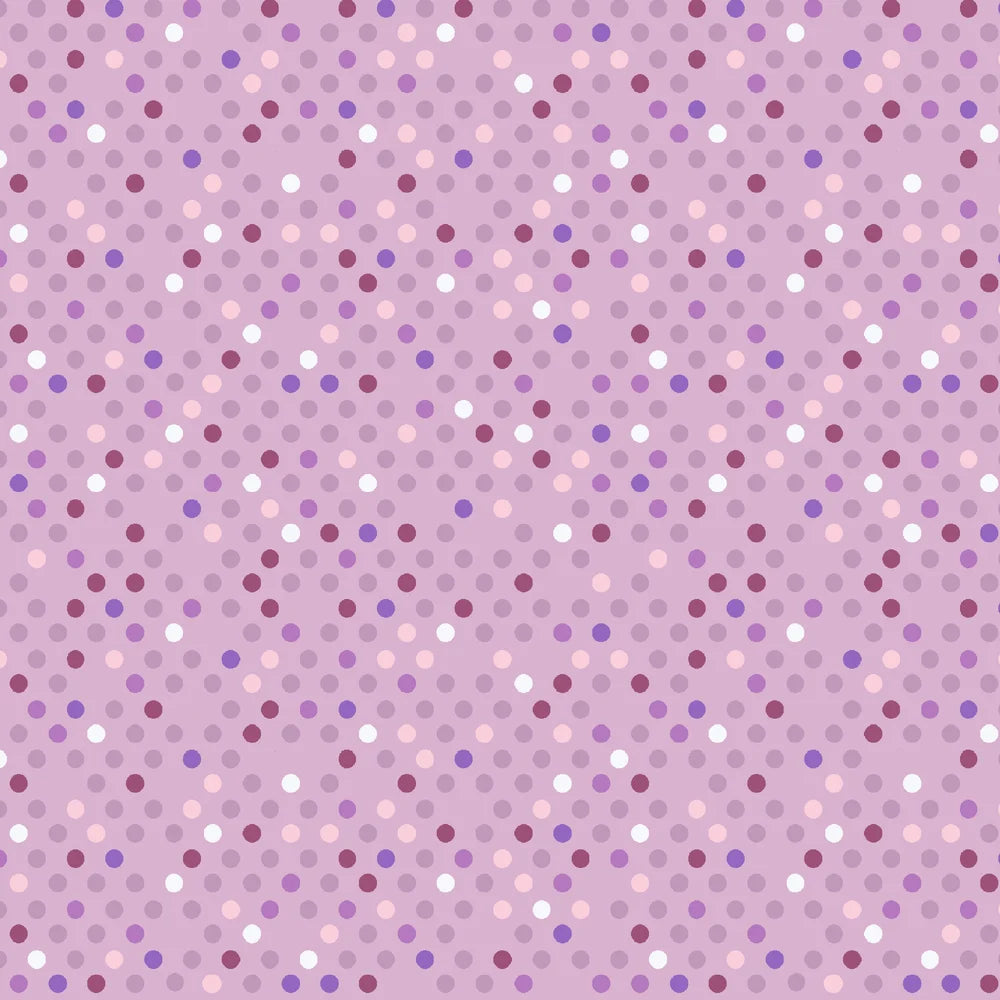 Benartex Dazzle Dots 2 Confetti Drop Lavender