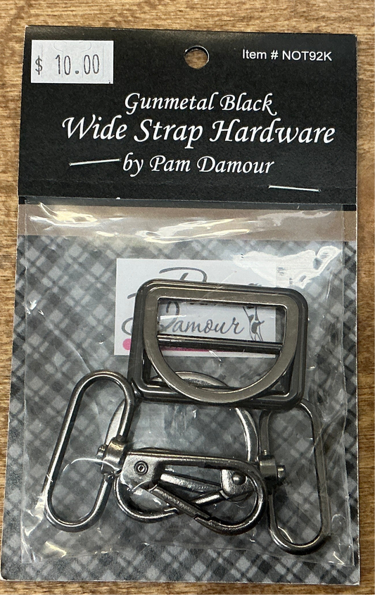 Gunmetal Black Wide Strap Hardware by Pam Damour