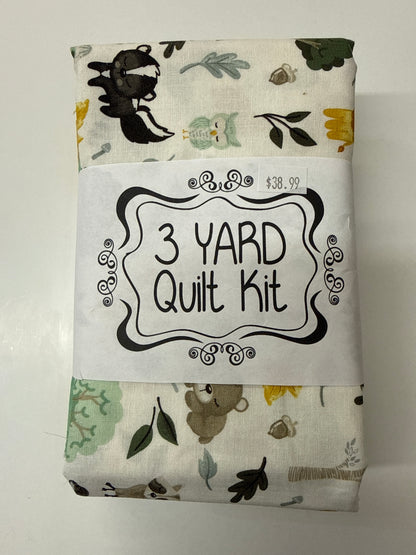 3 yard Quilt Kit Woodland Animals