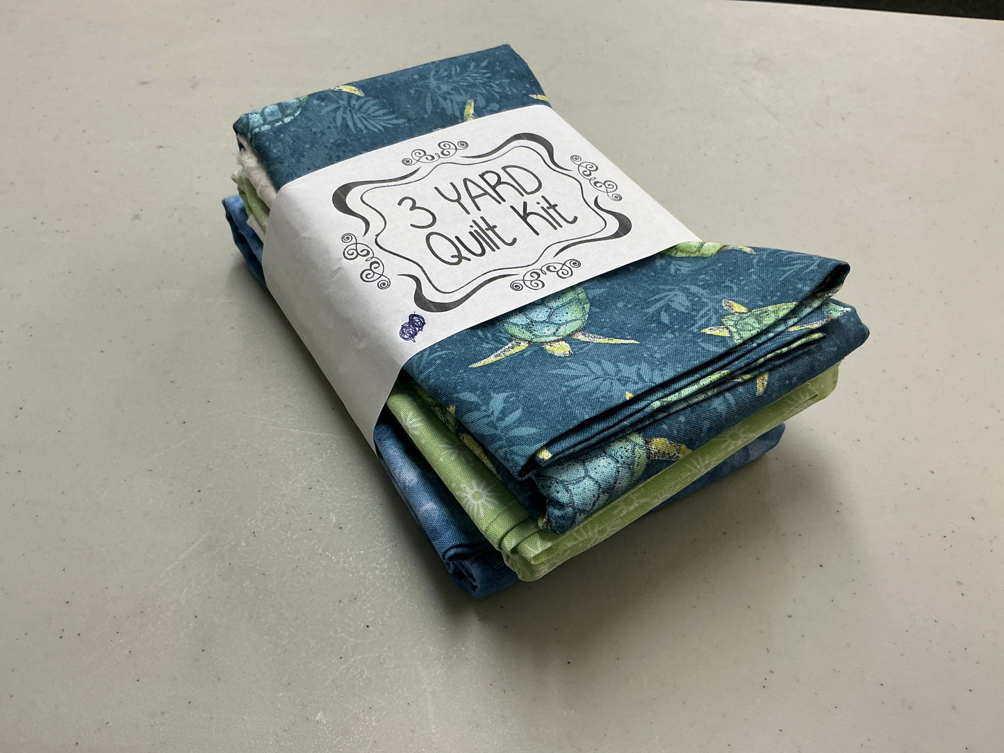 3 Yard Quilt Kit - Blues and Green