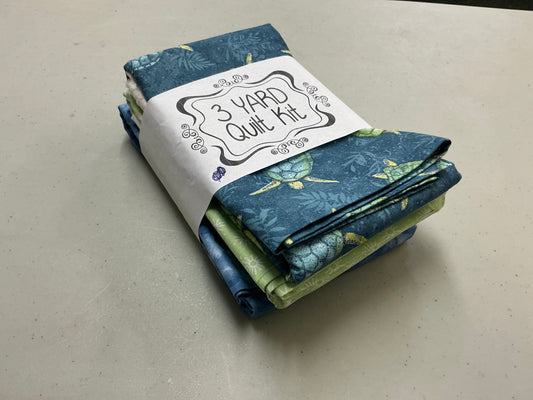 3 Yard Quilt Kit - Blues and Green