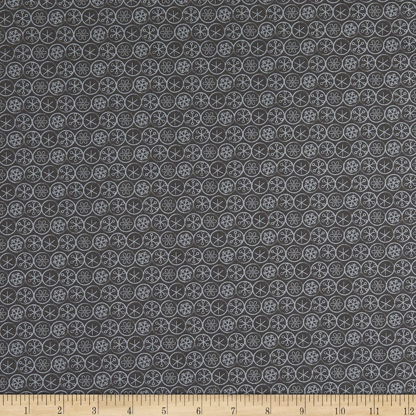 Benartex Contempo Flake Dot Dark Grey Cotton Fabric *