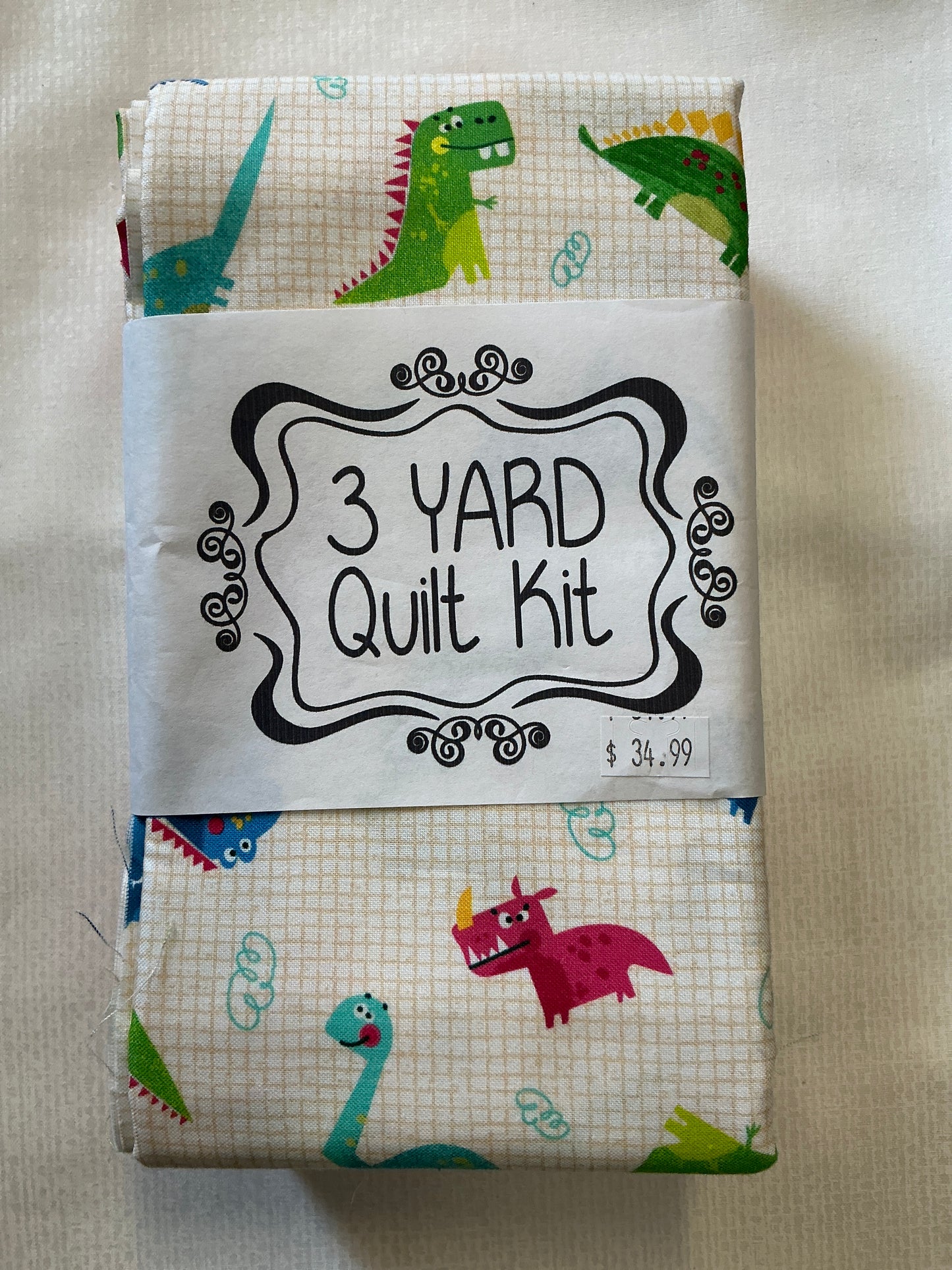 3 yard quilt kits~dinosaurs