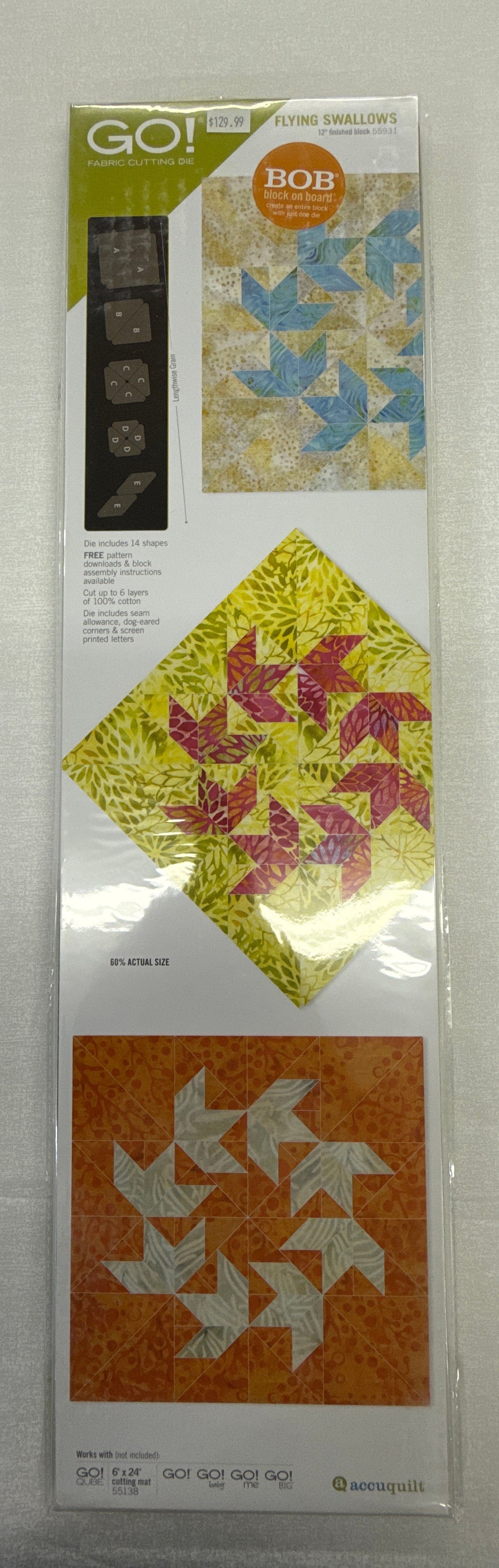 FLYING SWALLOWS 12” finished block