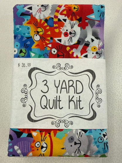 3 yard quilt kit, cats