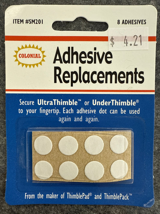 Colonial adhesive replacements for ultrathimble or underthimble