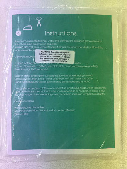 Bosal double sided fusible batting #4252