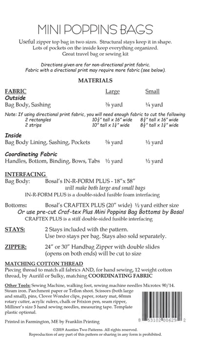 Mini Poppins Bags AT629