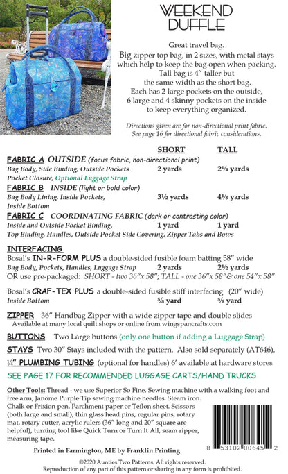 Weekend Duffle # AT645