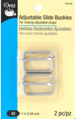 Dritz Adjustable Slide Buckles 1in 2pc Silver