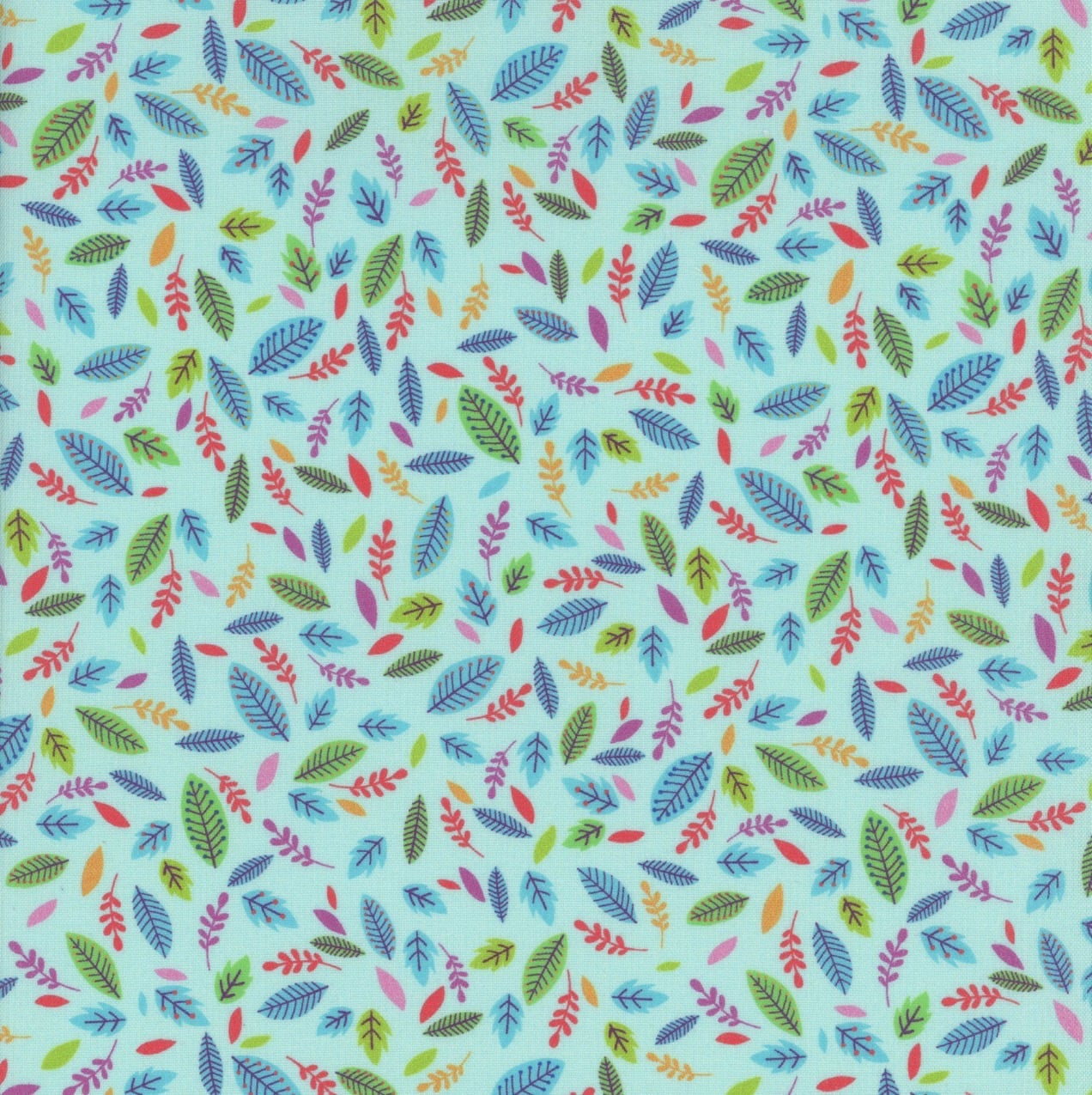 Benartex Cheeto's World Scattered Leaves Sky