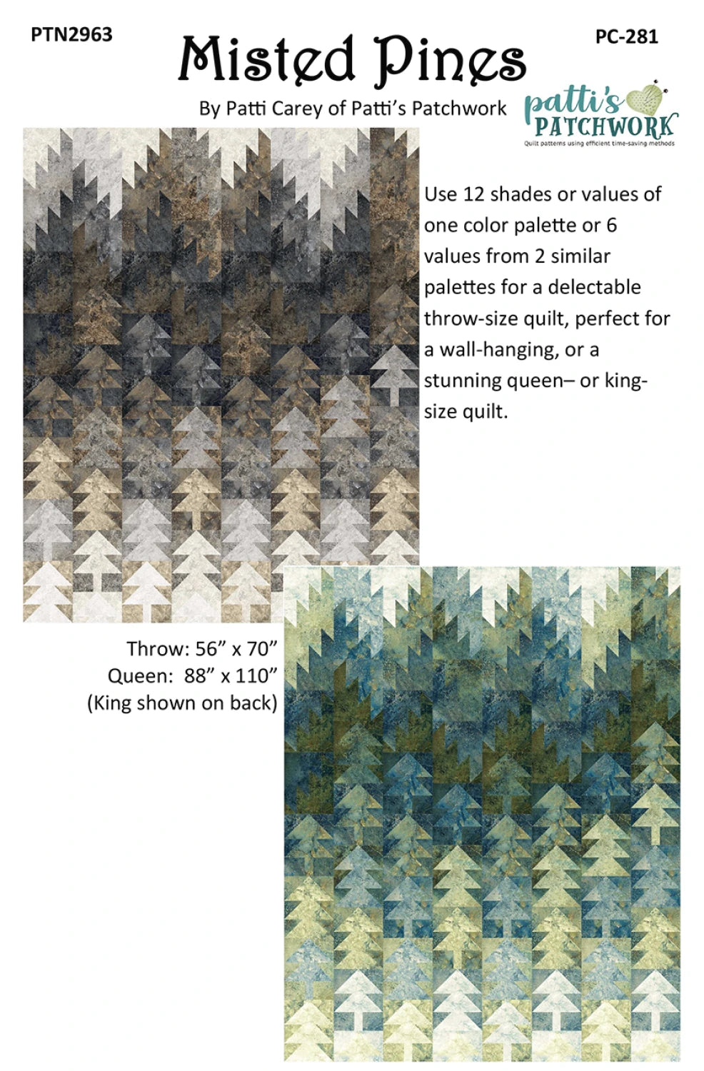 Misted Pines by Patti Carey of Patti’s Patchwork