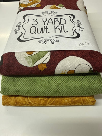 3 yard Quilt Kit Snowman