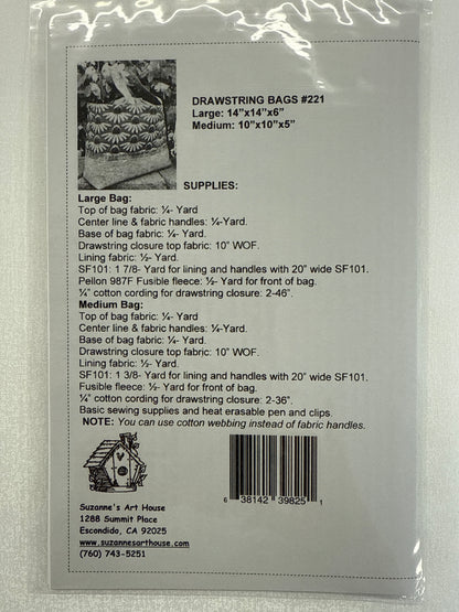 Suzanne’s Art House Drawstring Bags