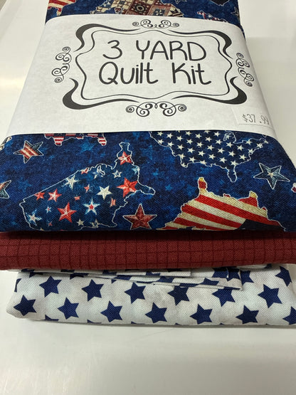 (Copy) 3 yard Quilt Kit Patriotic