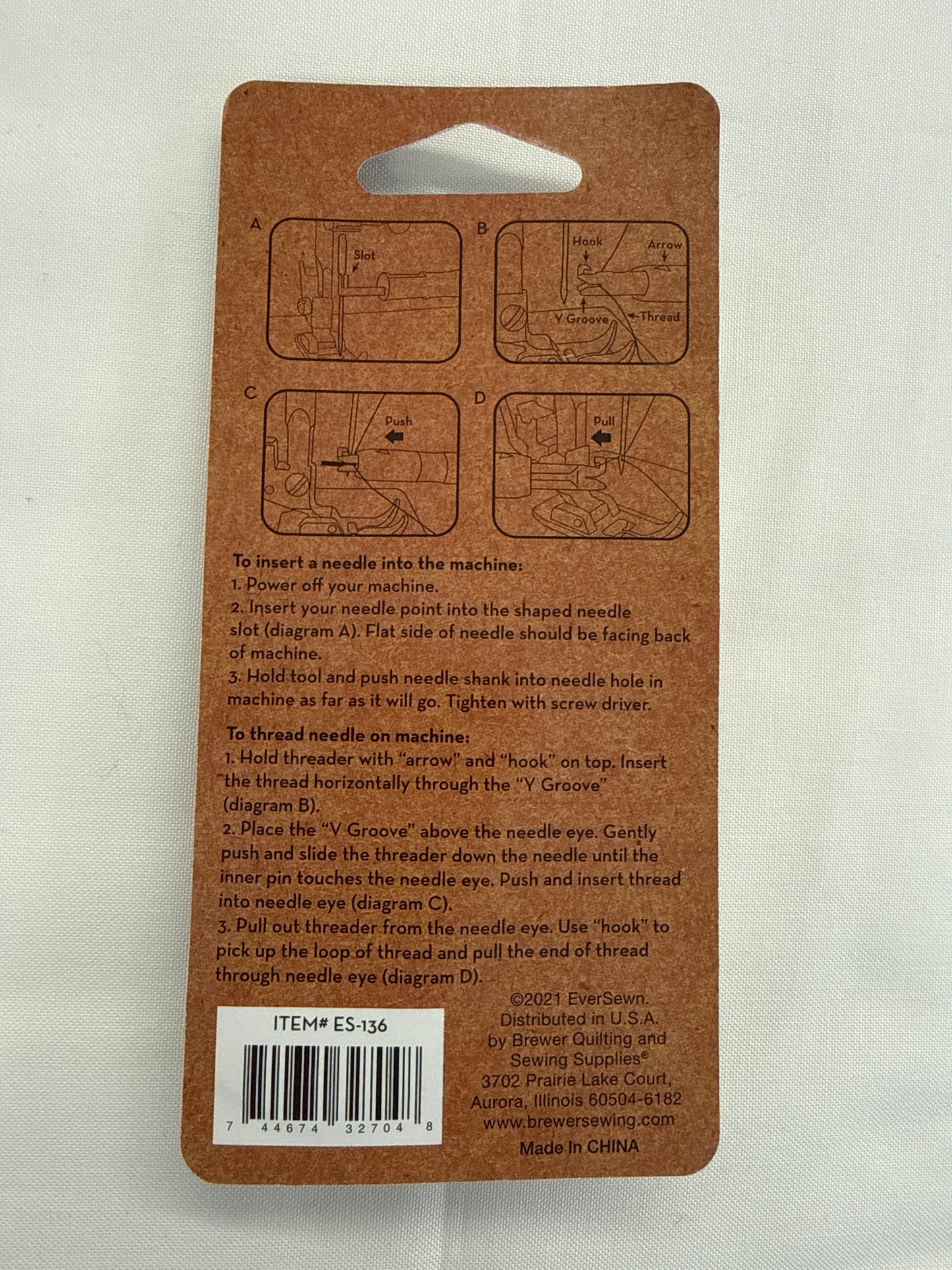 Eversewn sewing machine needle threader