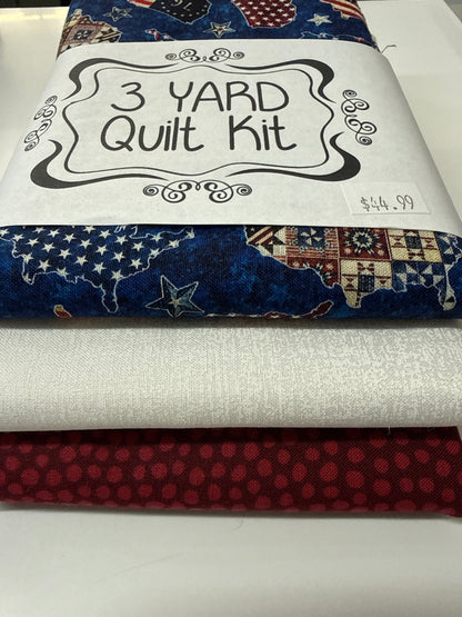 3 yard Quilt Kit Patriotic