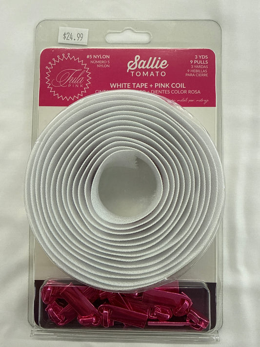 Sallie Tomato White Tape + Zippre Pulls