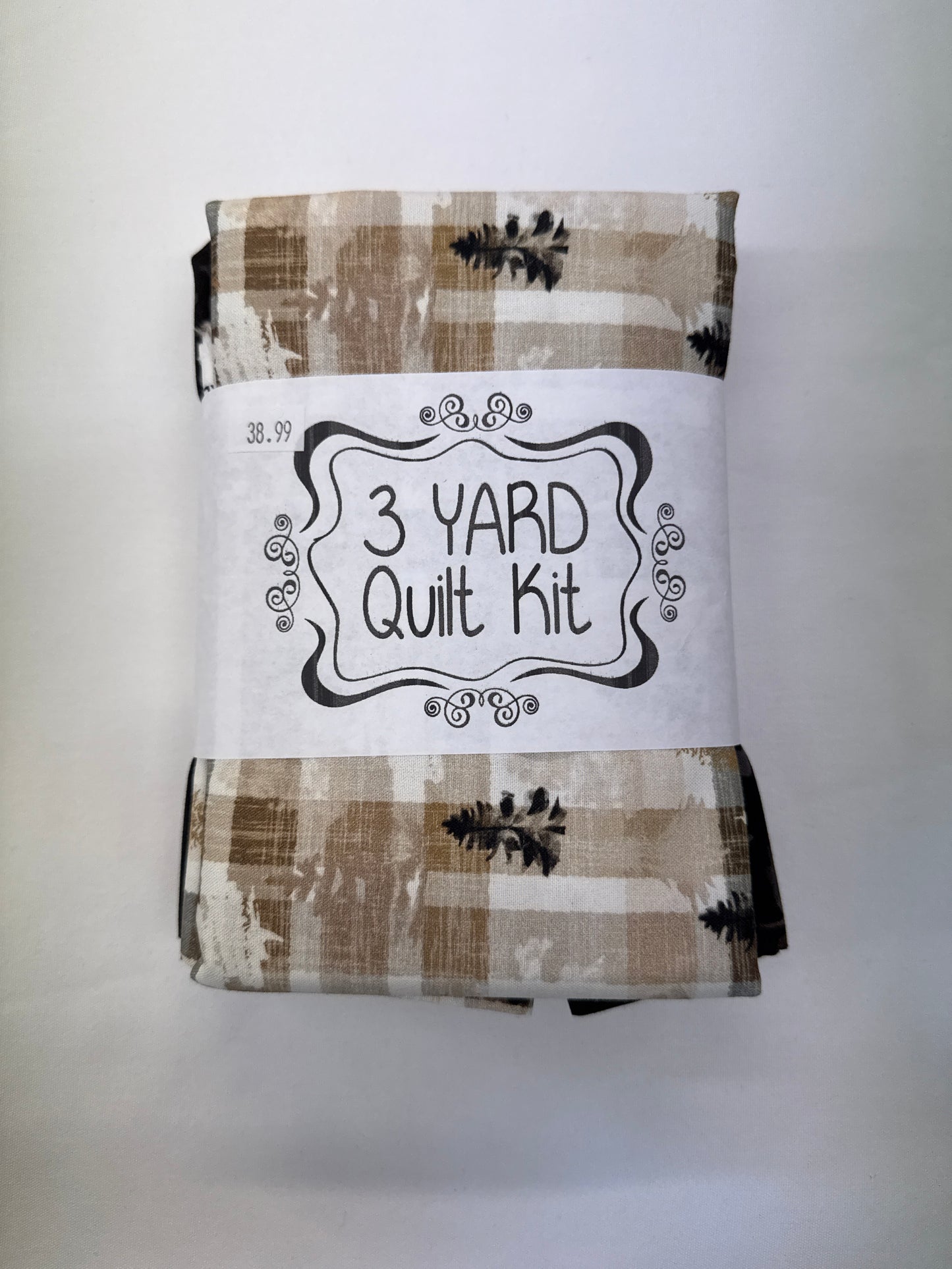 3 yard quilt kit deer bear elk black and tan