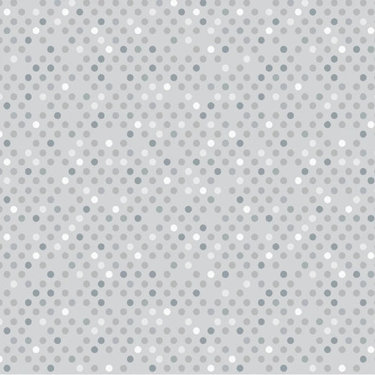 Benartex Dazzle Dots 2 Confetti Drop Grey