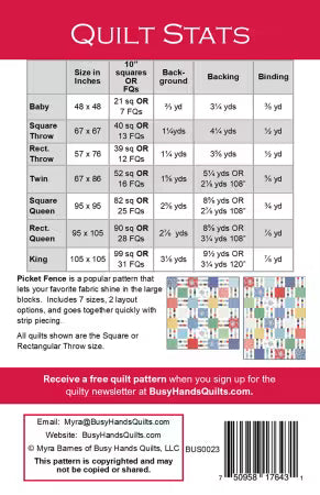 Picket Fence by Busy Hands Quilts