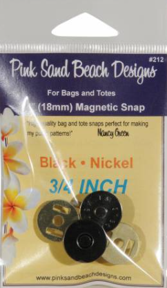 Magnetic Purse Snap - Black Nickel 3/4in