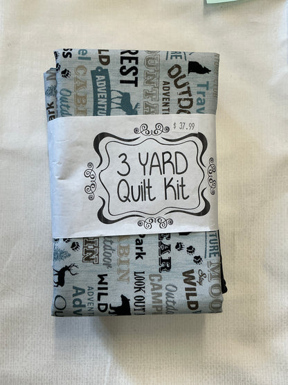 3 yard quilt kits~light blue background outdoors
