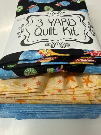 3 yard Quilt Kit Owls